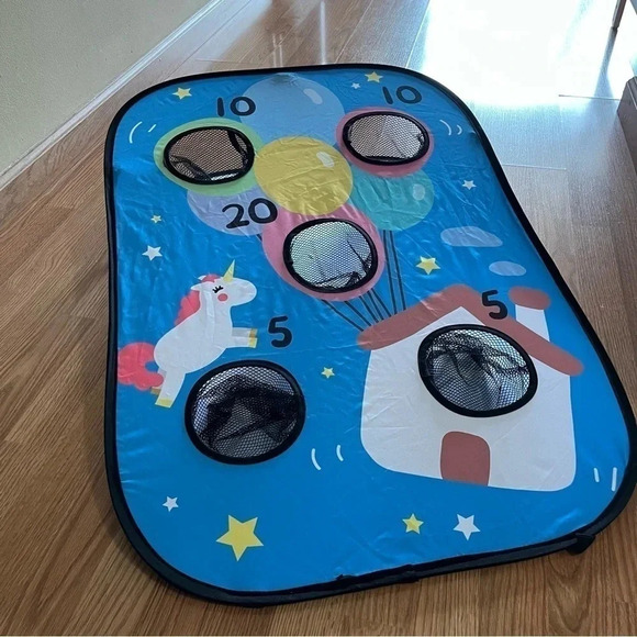 Other - Himal Collapsible Portable Kids Cornhole Game Set Bounce Bean Bag Toss Unicorn